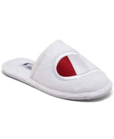 Shop Champion Women's The Sleepover Slippers From Finish Line In White, Scarlet