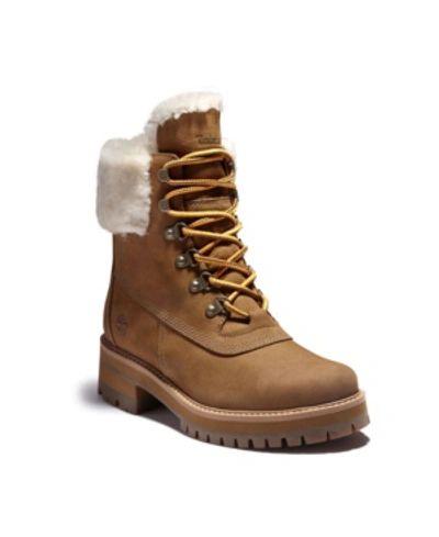 Shop Timberland Women's Courmayeur Valley Shearling Wp Boot Women's Shoes In Dark Sand