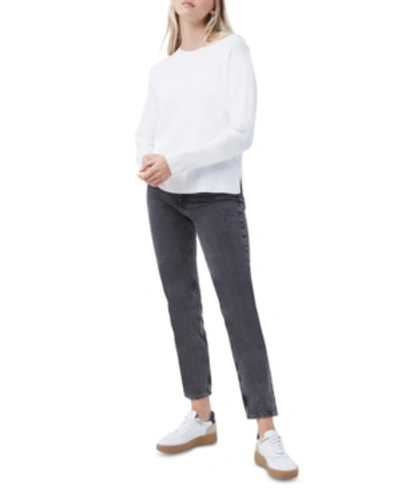 Shop French Connection Ribbed Crewneck Sweater In Winter White