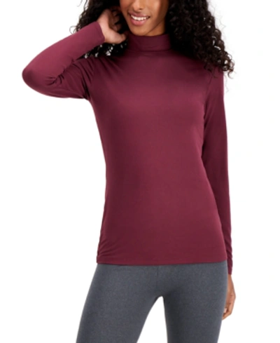 Shop 32 Degrees Base Layer Mock-neck Top In Fig