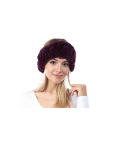 Shop Marcus Adler Women's Plush Faux Fur Stretch Headband In Plum