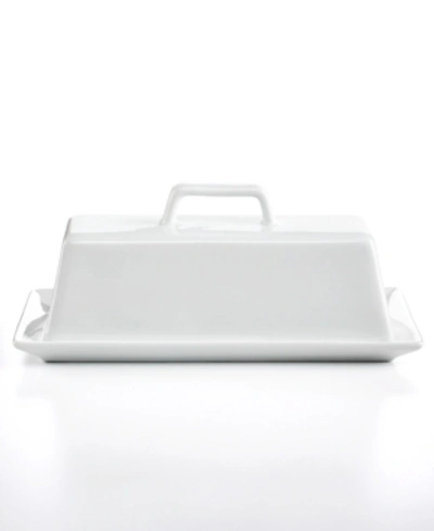 Shop The Cellar Whiteware Covered Butter Dish, Created For Macy's