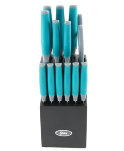 Shop Oster Lindbergh 14 Piece Cutlery Set In Teal