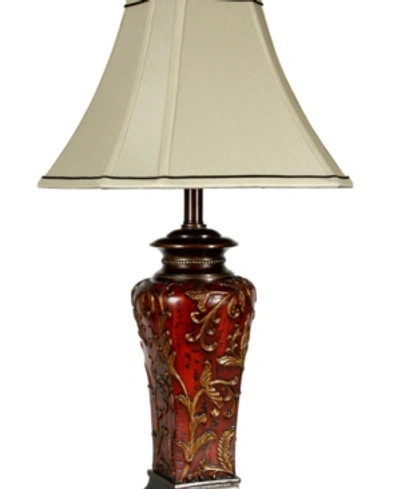 Shop Stylecraft Zoey Table Lamp In Red