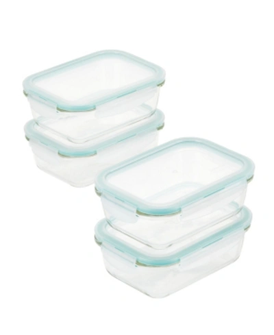 Shop Lock N Lock Purely Better Glass 8-pc. Rectangular Food Storage Containers, 21-oz. In Clear