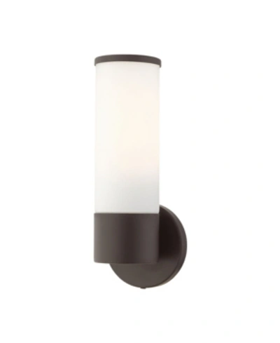 Livex Lindale 1 Light Single Sconce In Dark Brown