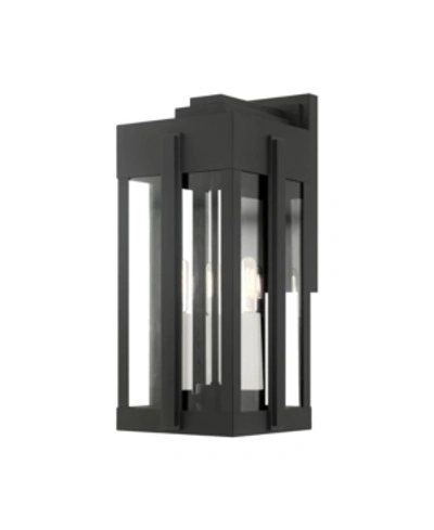 Livex Lexington 3 Lights Outdoor Wall Lantern In Black