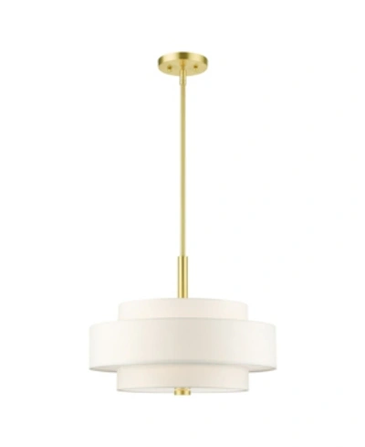 Livex Meridian 4 Lights Chandelier In Gold-tone