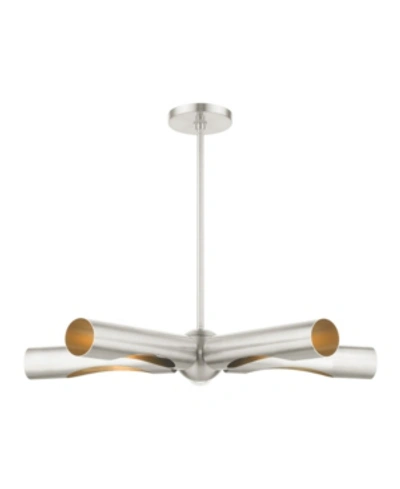 Livex Novato 5 Lights Chandelier In Silver-tone