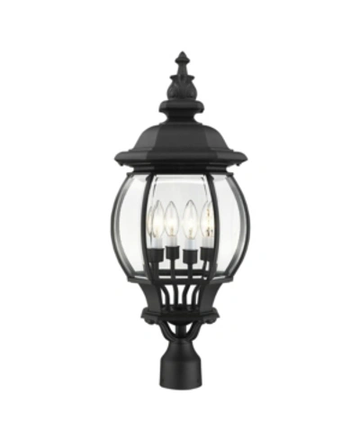 Shop Livex Frontenac 4 Lights Outdoor Post Top Lantern In Black