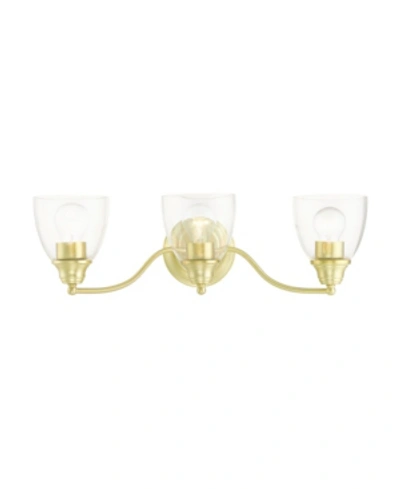 Livex Montgomery 3 Lights Vanity Sconce In Gold-tone
