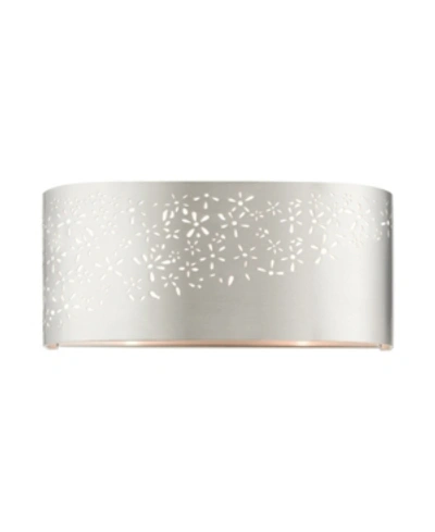 Livex Noria 2 Lights Vanity Sconce In Silver-tone