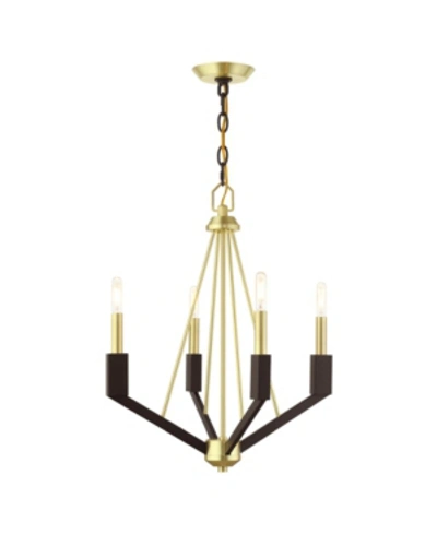 Livex Beckett 4 Lights Mini Chandelier In Gold-tone