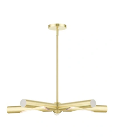 Livex Acra 5 Lights Chandelier In Gold-tone