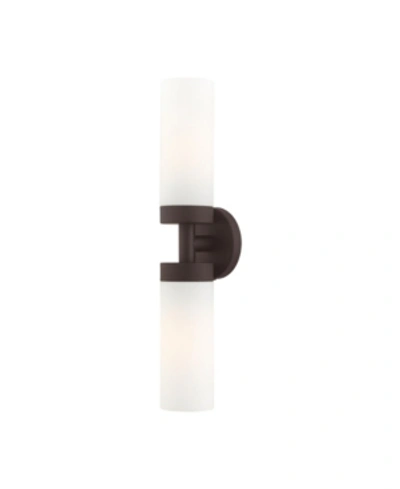 Livex Aero 2 Lights Vanity Sconce In Bronze