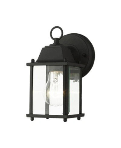 Livex Hamilton 1 Light Outdoor Wall Lantern In Black