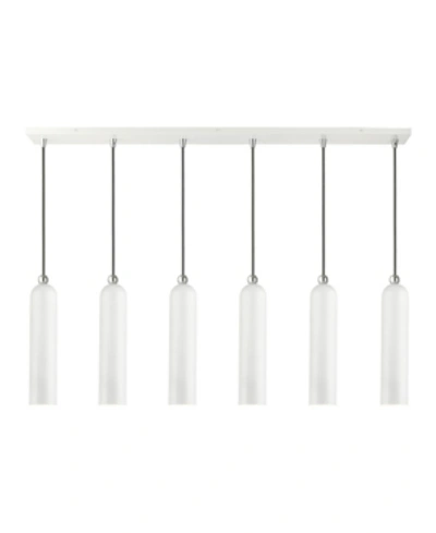 Shop Livex Ardmore 6 Lights Linear Pendant In White