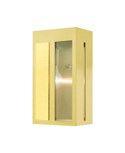 Livex Lafayette 1 Light Outdoor Wall Lantern In Gold-tone