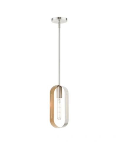 Livex Ravena 1 Light Pendant In Silver-tone