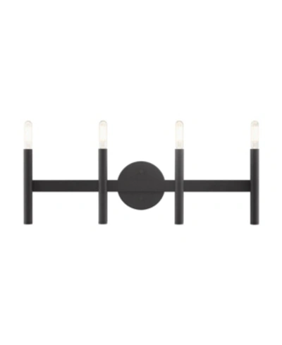 Shop Livex Copenhagen 4 Lights Vanity Sconce In Black