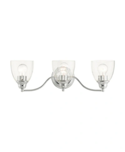 Shop Livex Montgomery 3 Lights Vanity Sconce In Chrome