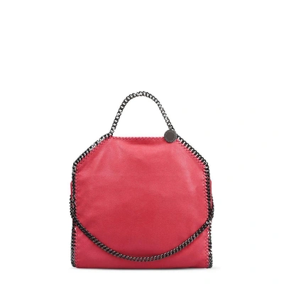 Shop Stella Mccartney Pink Falabella Shaggy Deer Fold Over Tote In Fluo Pink