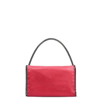 Shop Stella Mccartney Pink Falabella Shaggy Deer Fold Over Tote In Fluo Pink