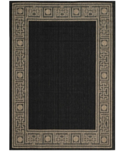 Shop Safavieh Courtyard Cy5143 Black And Coffee 6'7" X 6'7" Sisal Weave Square Outdoor Area Rug