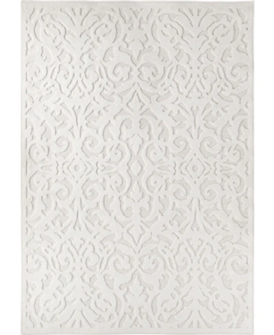 Shop Edgewater Living Closeout!  Bourne Blur Damask Neutral 6'6" X 9'6" Outdoor Area Rug