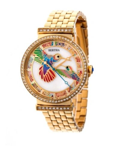 Shop Bertha Quartz Emily Collection Gold Stainless Steel Watch 37mm