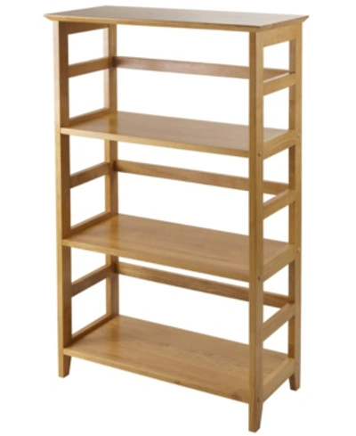 Shop Winsome 3-tier Studio Bookshelf In Honey Brwn