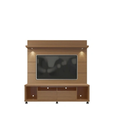 Shop Manhattan Comfort Cabrini Tv Stand And Floating Wall Tv Panel With Led Lights In Off-white