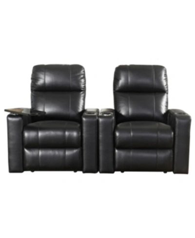 Shop Abbyson Living Thomas Power Faux Leather Recliner, Set Of 2 In Black