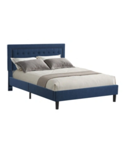Shop Abbyson Living Abigail Tufted Bed - Queen In Navy