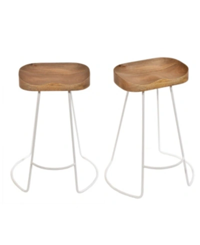 Shop Carolina Classics Sublime Counter Stool, Set Of 2 In White