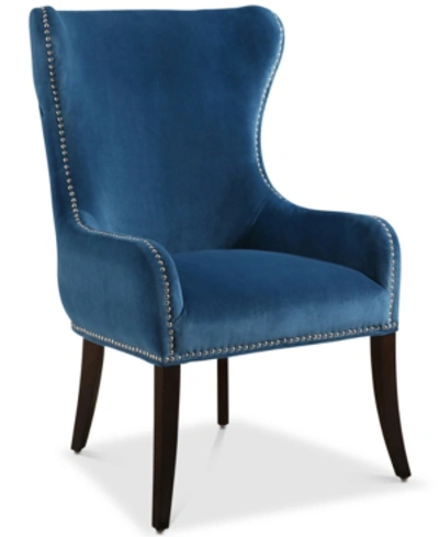 Shop Abbyson Living Closeout! Clemontine Tufted Velvet Chair In Teal