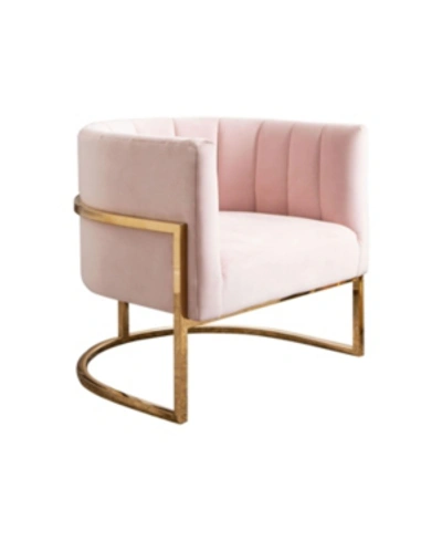 Shop Abbyson Living Maria Accent Chair In Blush Pink