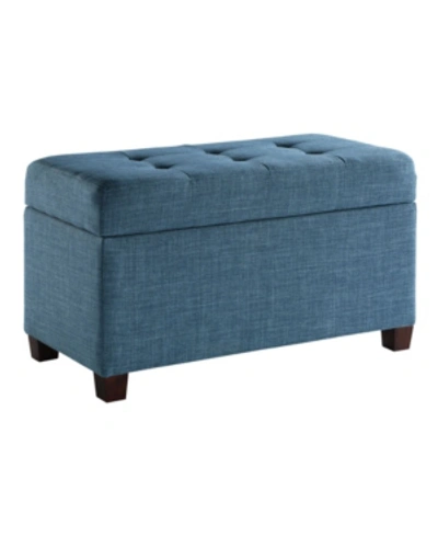 Shop Osp Home Furnishings Storage Ottoman In Blue