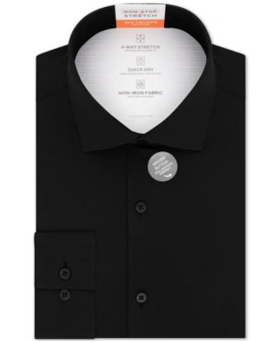 Shop Van Heusen Men's Slim-fit Stretch Black Dress Shirt