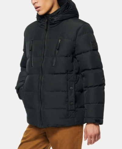 Shop Marc New York Montrose Men's Down Filled Mid Length Puffer Jacket In Black