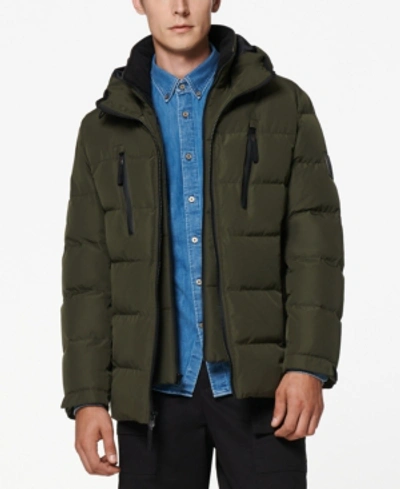 Shop Marc New York Montrose Men's Down Filled Mid Length Puffer Jacket In Forest