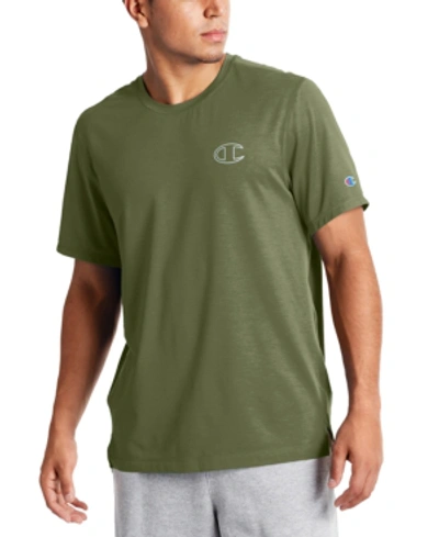 Shop Champion Men's Sport Script T-shirt In Cargo Olive
