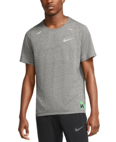 Shop Nike Men's Rise 365 Future Fast T-shirt In Grey Heather