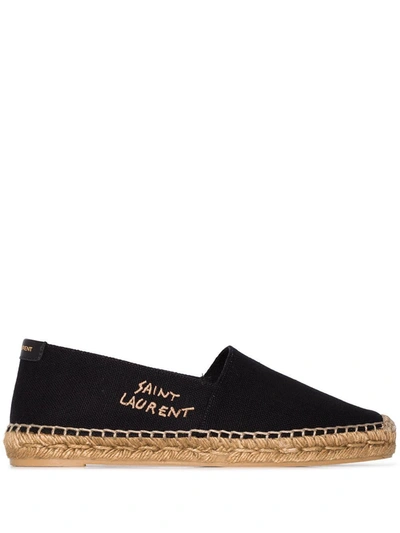 Shop Saint Laurent Flat Shoes In Nero