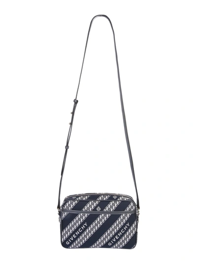 Shop Givenchy Bond Blue Cotton Shoulder Bag