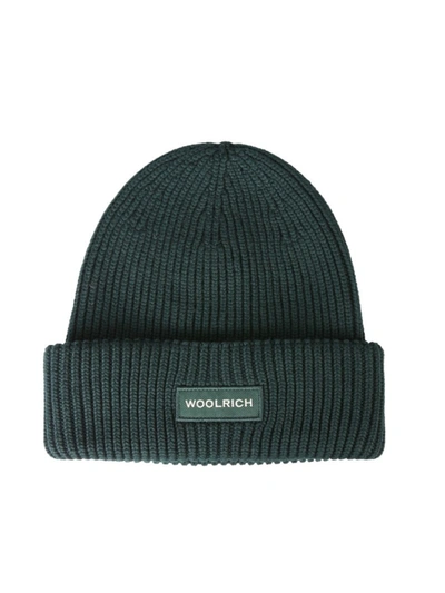 Shop Woolrich Green Wool Hat
