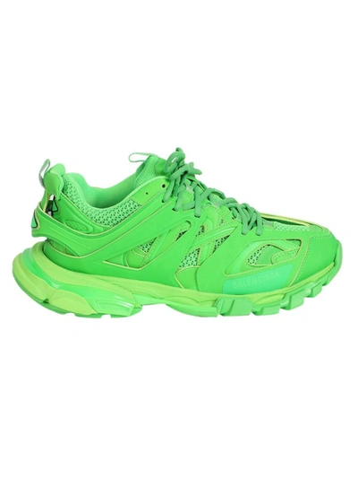 Shop Balenciaga Fluorescent Green Track Sneaker