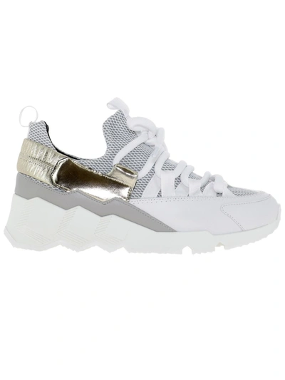 Shop Pierre Hardy White Polyester Sneakers