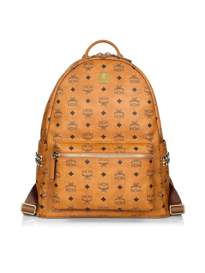 Shop Mcm Men's Medium Stark Visetos Backpack In Brown