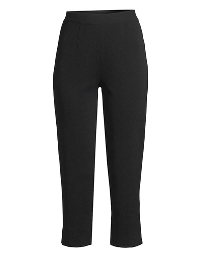 Shop Misook Women's Knit Cropped Pants In Black
